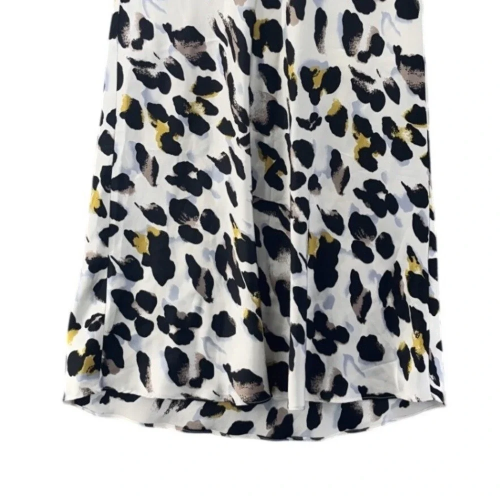 White Leopard‎ Midi Skirt Large